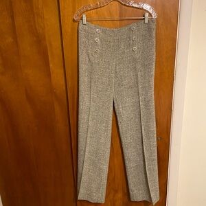 7th Avenue Suiting (NY&C) Elegant Gray Mixed White Women's Sailor Like Pants